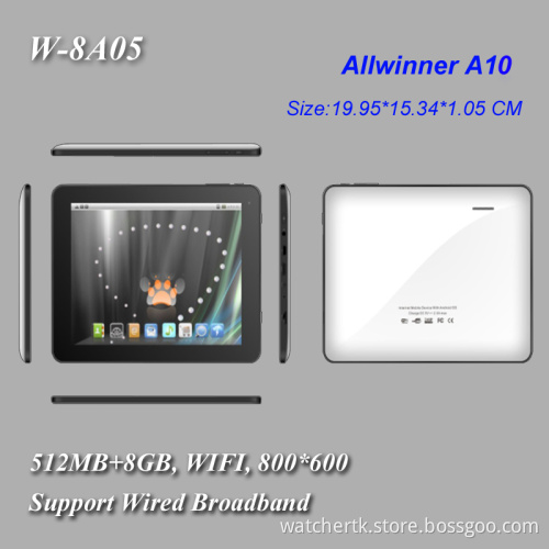 8 Inch Tablet PC Android 4.0 WiFi 512MB+4G 1024*768